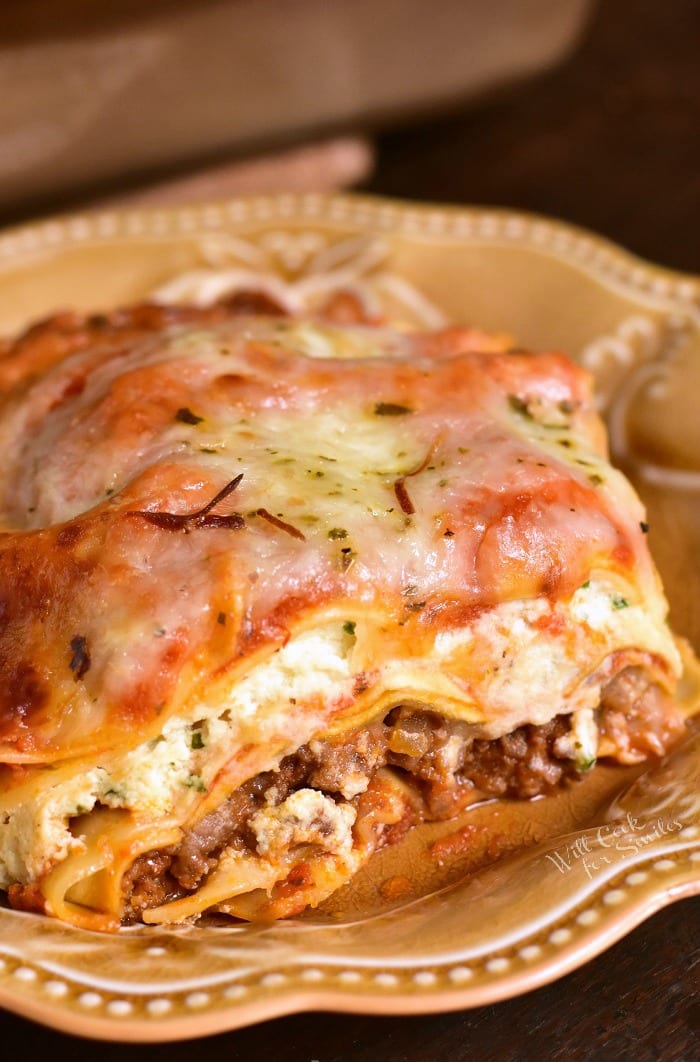 Lasagna Recipe on a plate