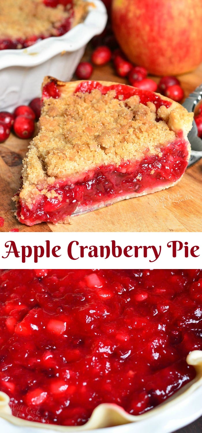 This Apple Cranberry Pie collage 