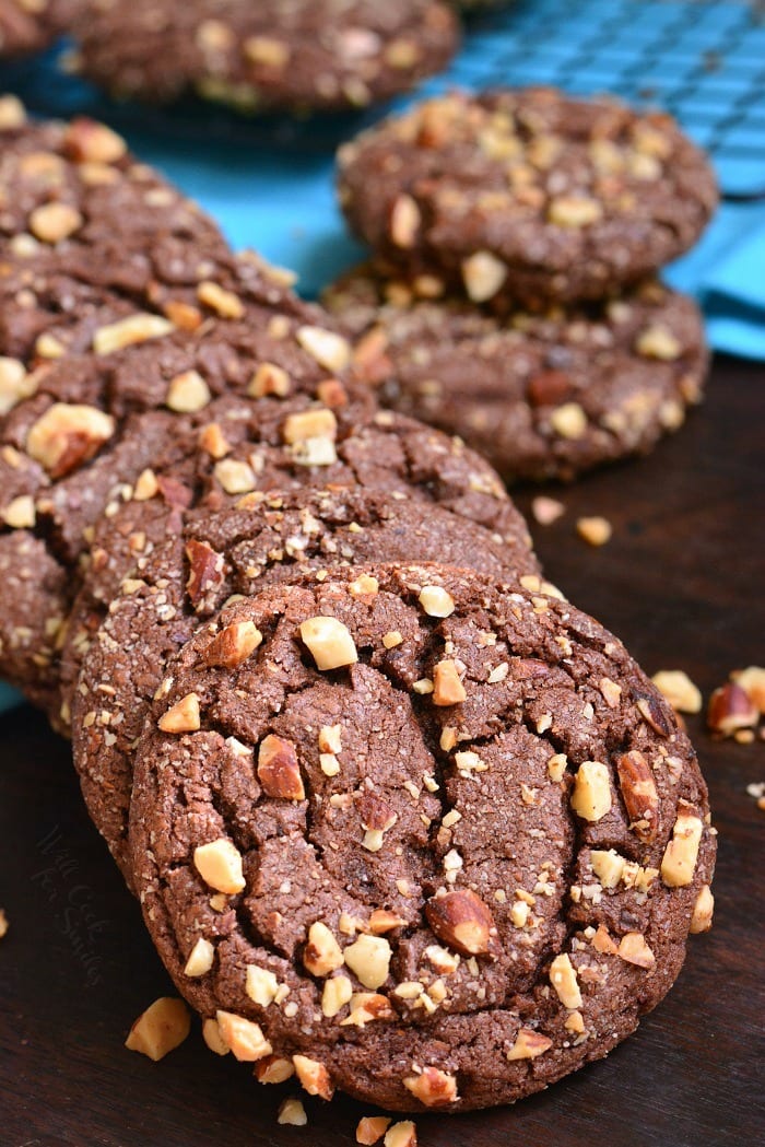 Nutella Cookies on a cutting board 