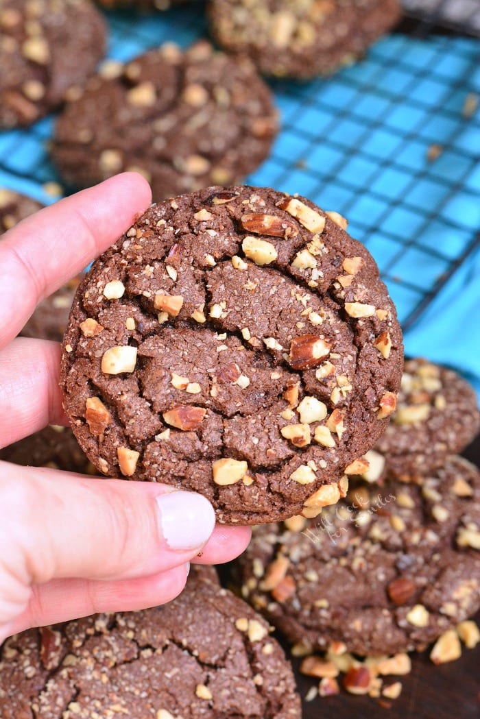 holding a Nutella Chocolate Cookie in my hand 