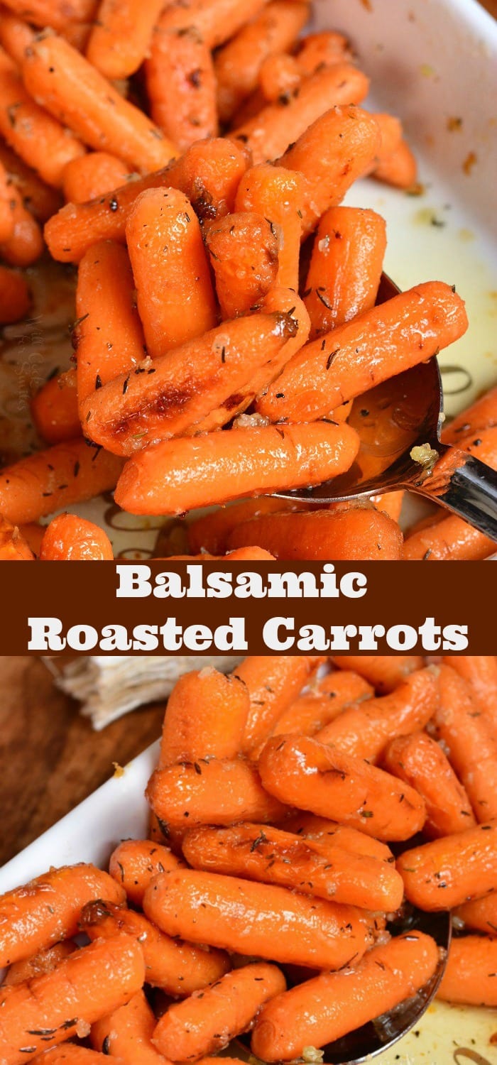 Balsamic Roasted Carrots collage 