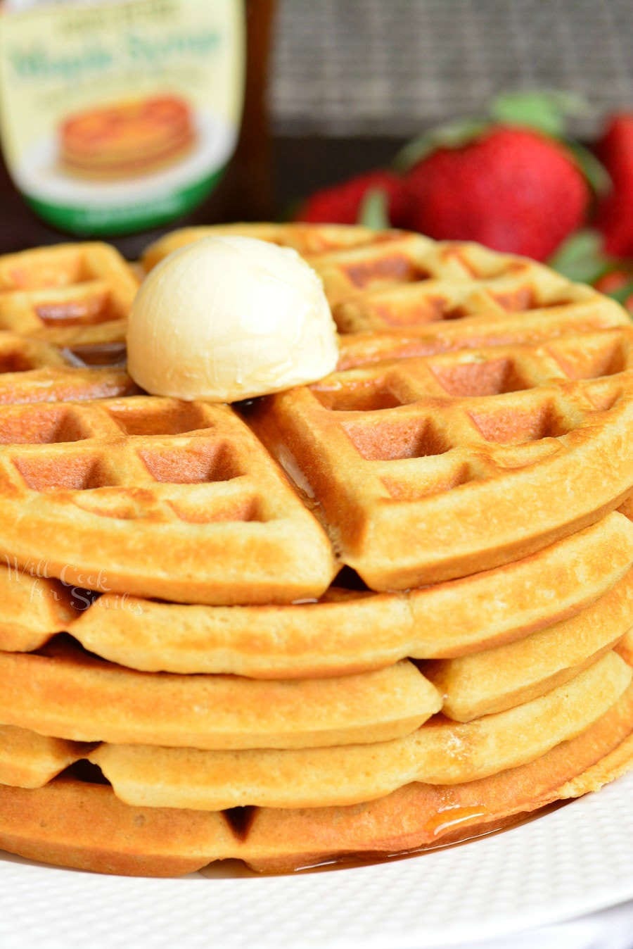 Classic Buttermilk Waffles Recipe - Will Cook For Smiles