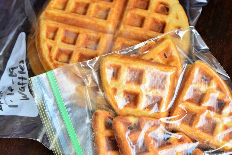 waffles in a ziplock bag.