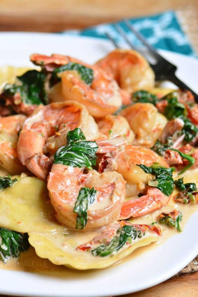 Creamy Tuscan Shrimp Ravioli Will Cook For Smiles