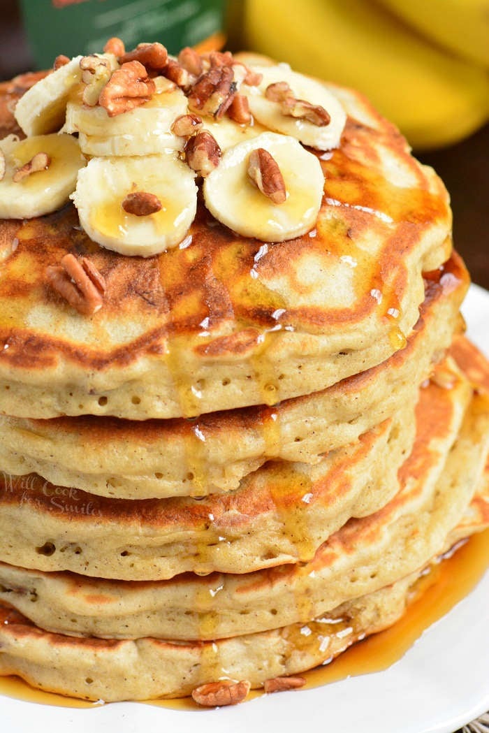 Banana Pancakes on a plate 