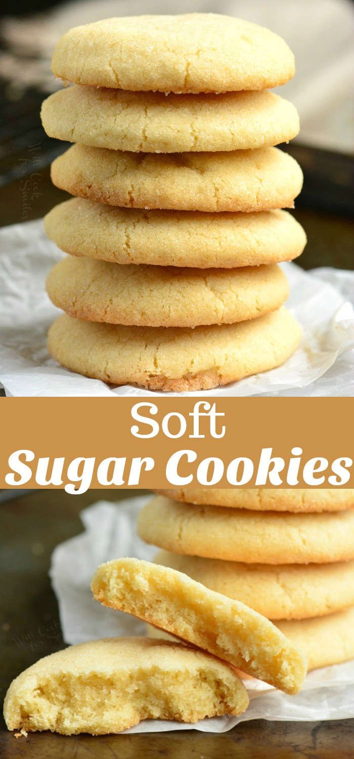 Soft Sugar Cookies are soft, chewy, light cookies that are so easy to make, you will have a large batch is about 30 minutes. Learn how to easily freeze sugar cookies. #cookies #dessert #sugarcookies #softcookies