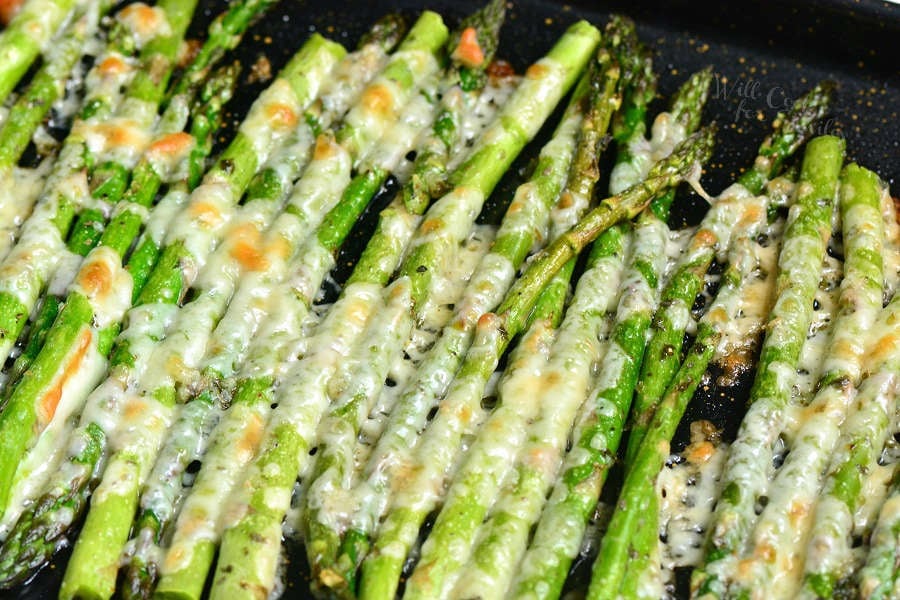 Roasted Asparagus is a simple side dish that will be ready in less than 20 minutes. It's made with addition of Italian flavors like oregano, parsley, and Parmesan cheese.