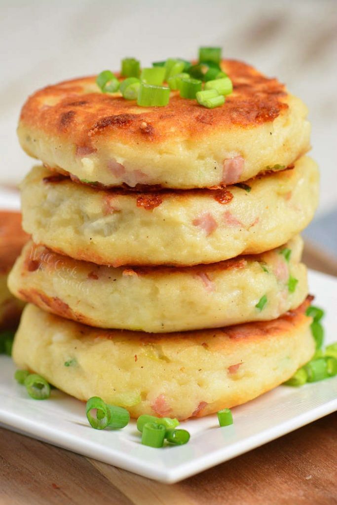 Ham and Cheese Mashed Potato Cakes Will Cook For Smiles