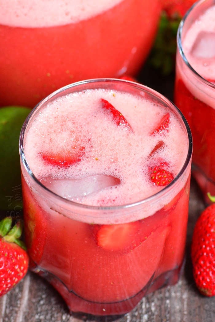 Easy Agua Fresca. A perfect summer drink with refreshing blend of strawberries, water, sugar, and lime juice is a great light alternative to juices and sodas.