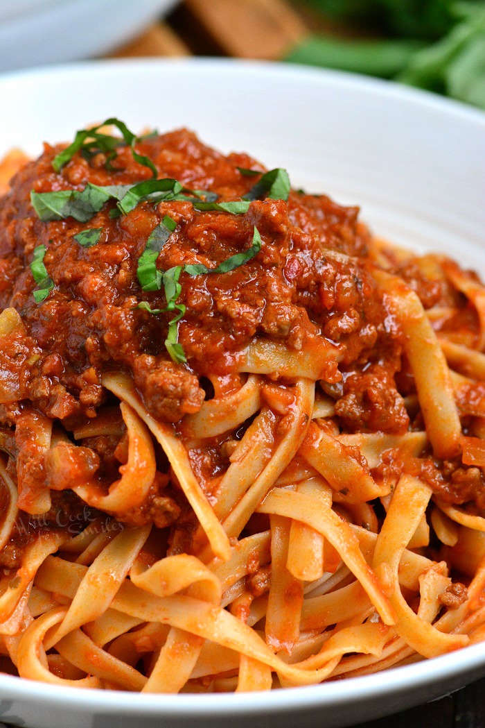 Classic Bolognese Sauce in a bowl 