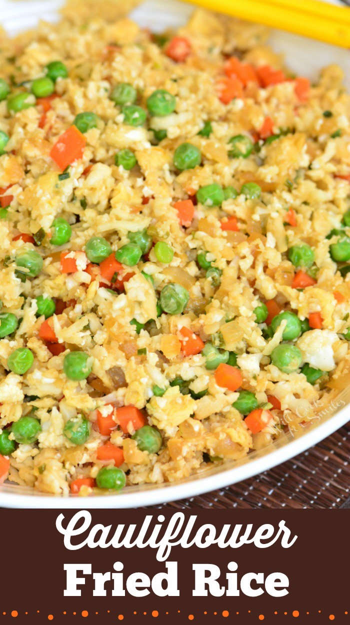 Cauliflower Fried Rice in a bowl 