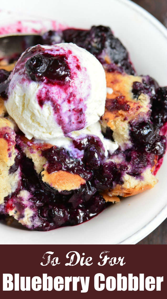 Blueberry Cobbler Sweet Juicy Blueberry Filling And Soft Cakey Topping