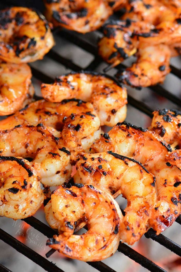 Cajun shrimp on the grill