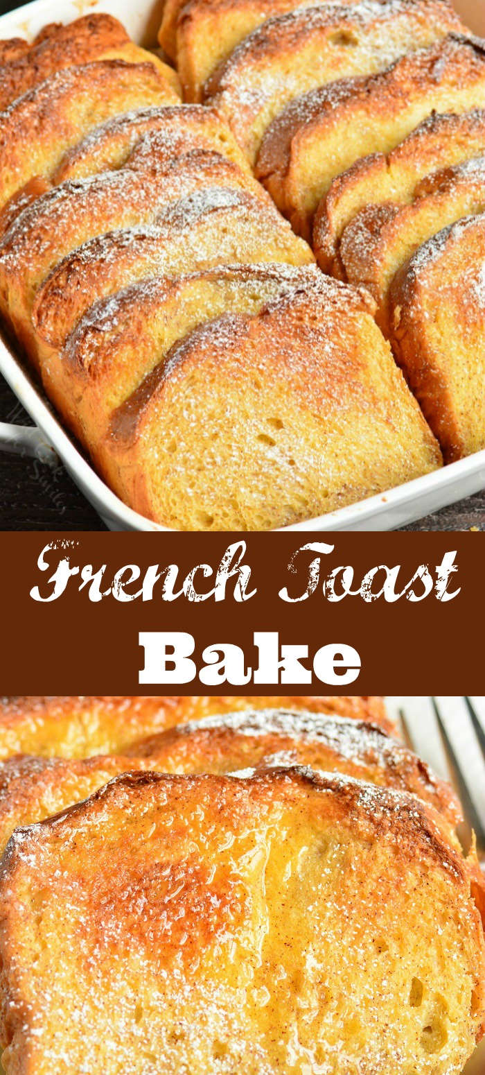 french toast bake collage