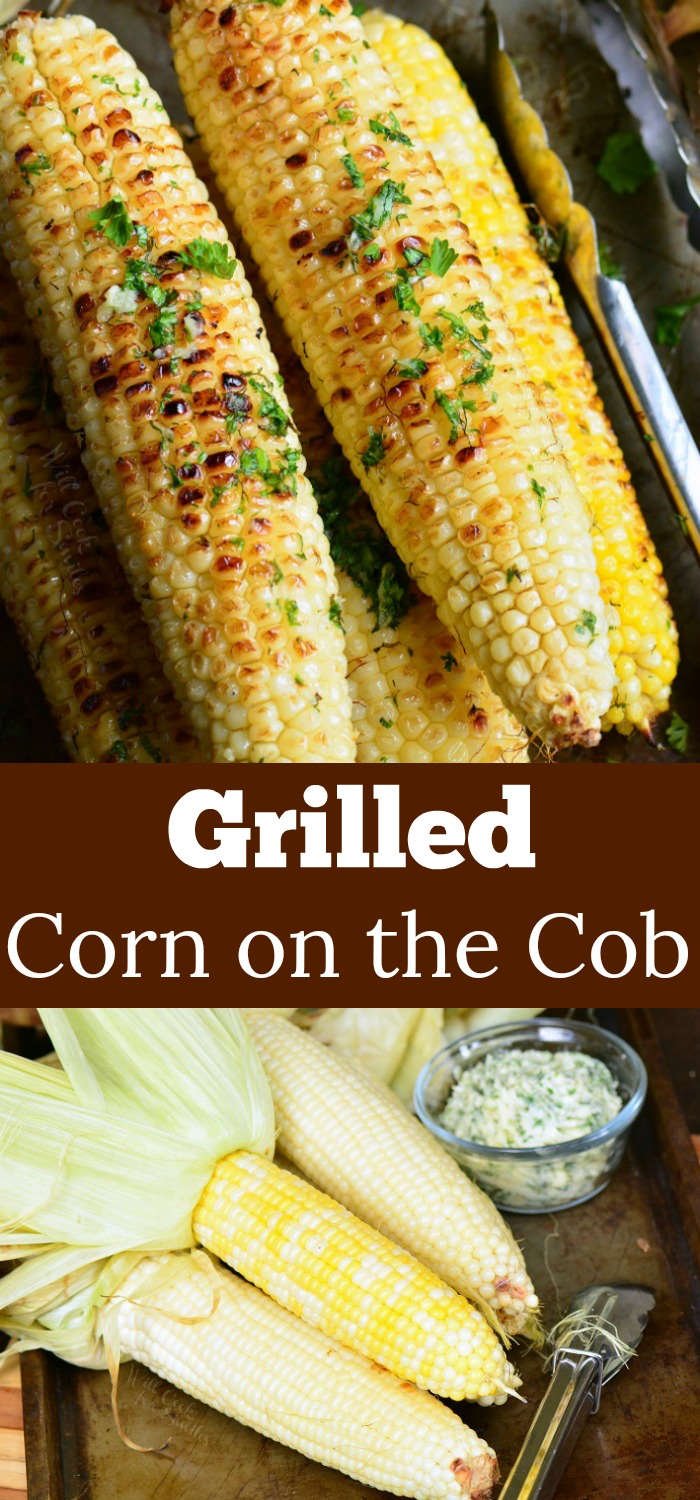 grilled corn collage