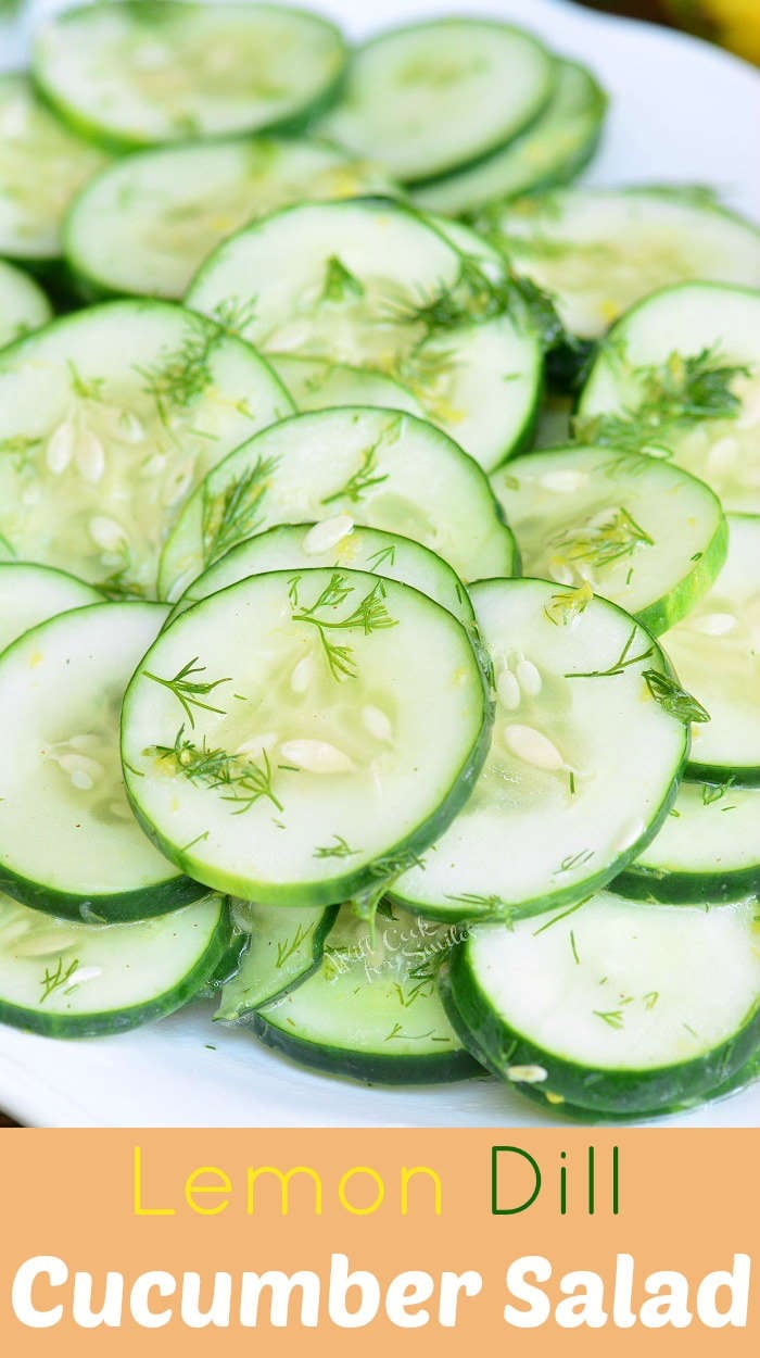 Cucumber Salad on a plate