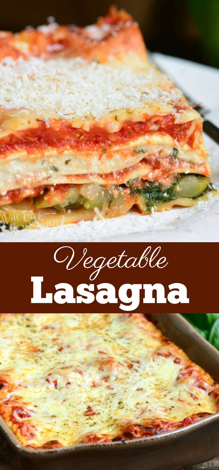 Vegetable Lasagna collage