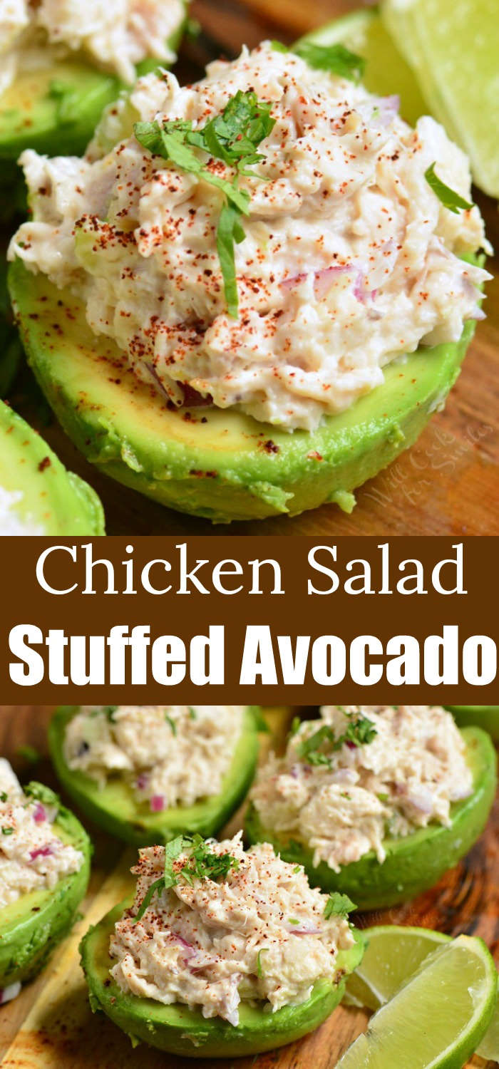 stuffed avocados collage