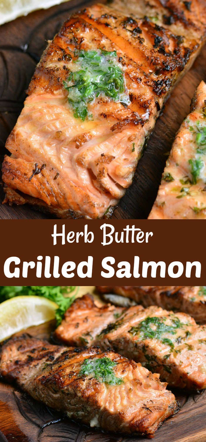 grilled salmon collage 