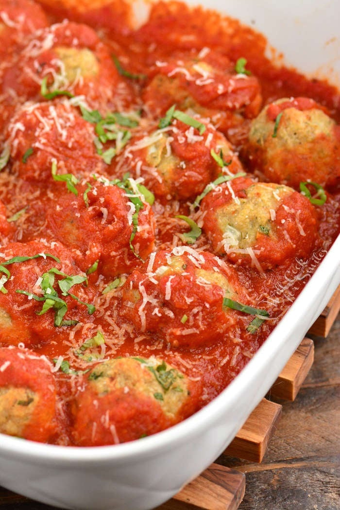 Italian Baked Chicken Meatballs