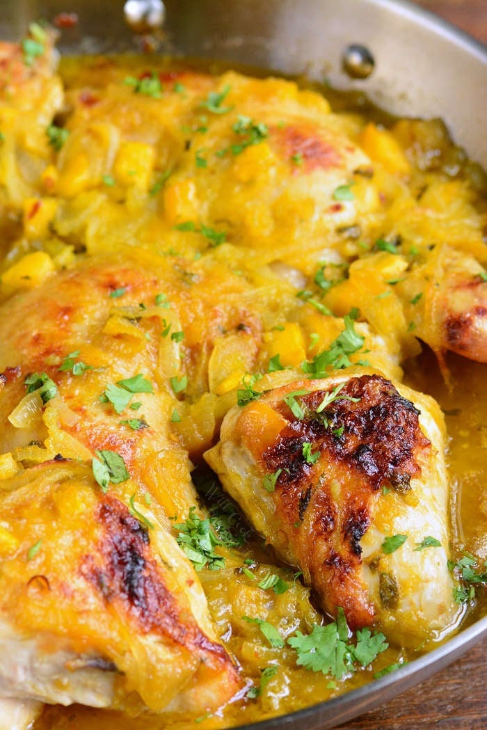 baked chicken with mango sauce