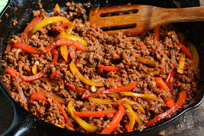 ground beef and peppers