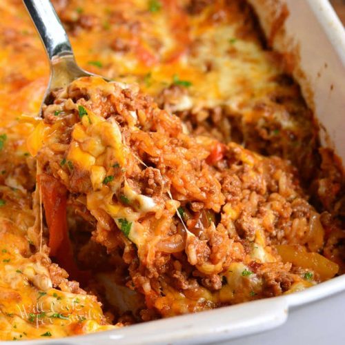 Beef Enchilada Rice Casserole - Will Cook For Smiles