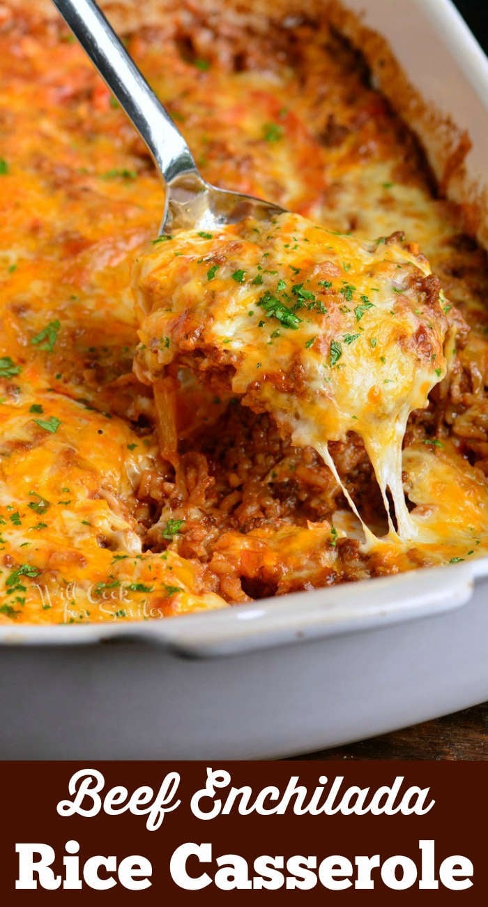 Beef Enchilada Rice Casserole - Will Cook For Smiles