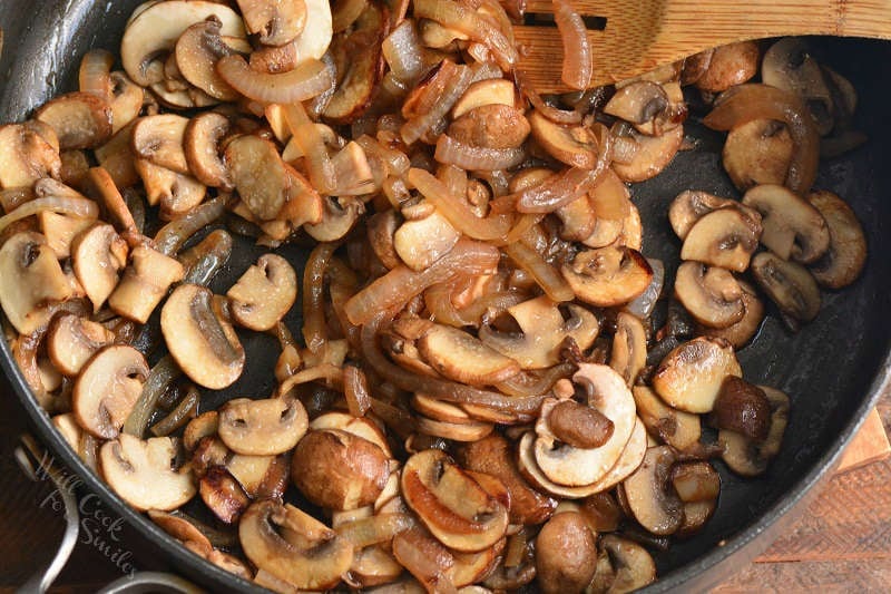 sauteed mushrooms and onions