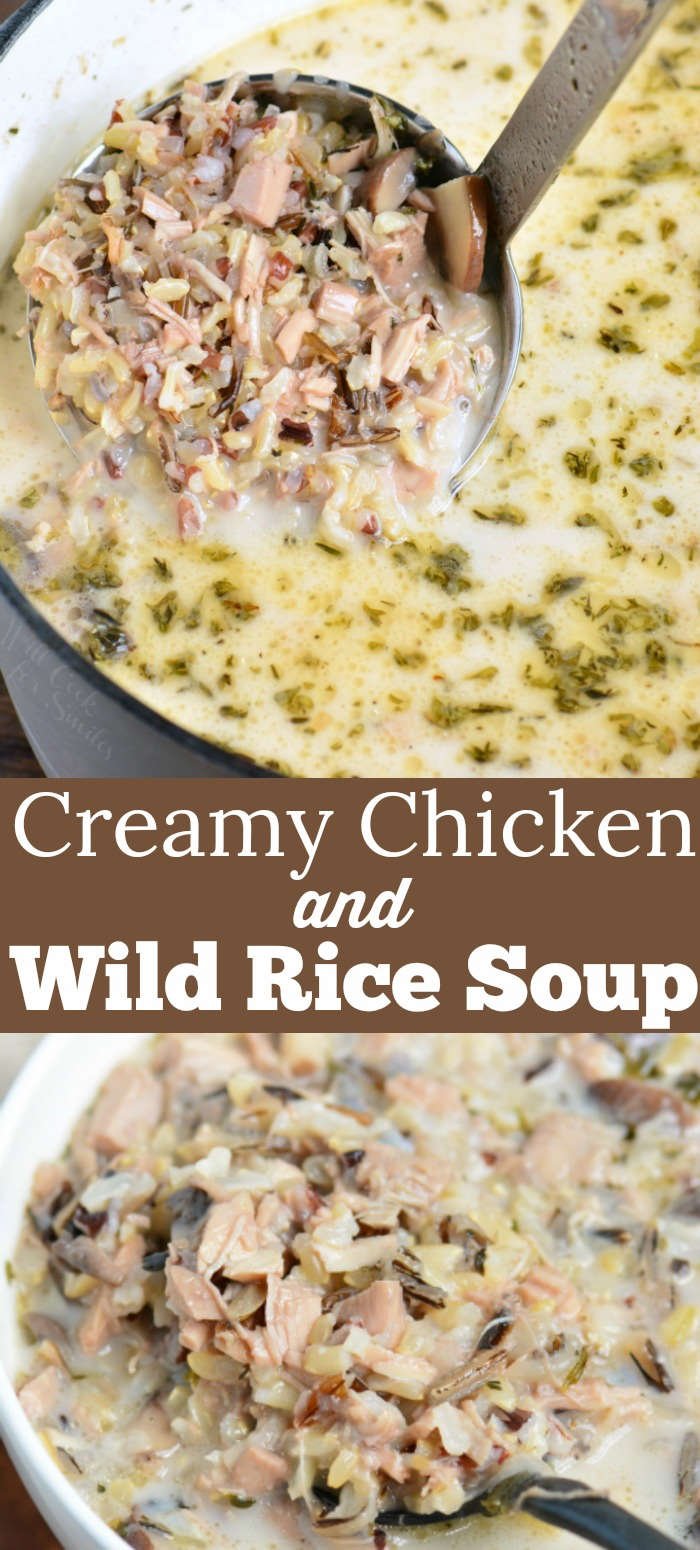 chicken and wild rice recipe collage