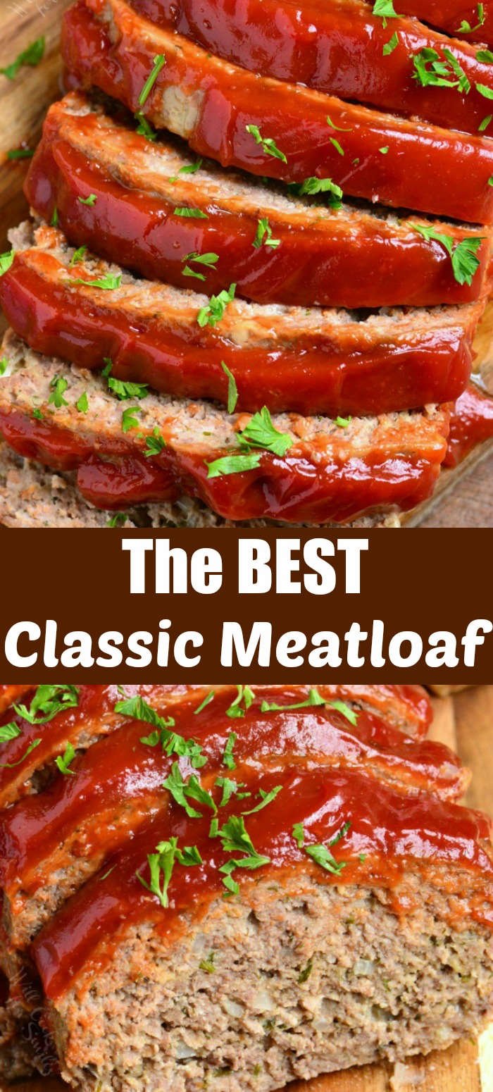 meatloaf collage image on two photos and words in the middle