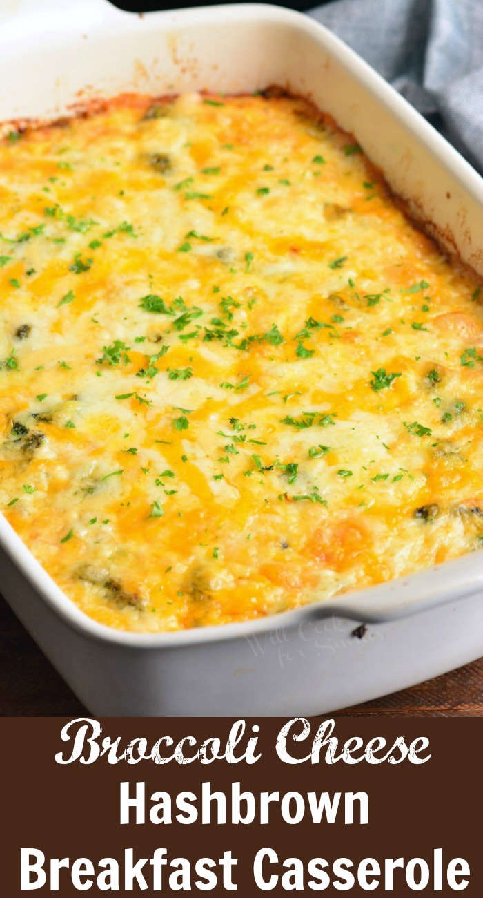 Hash Brown Breakfast Casserole in a baking pan 