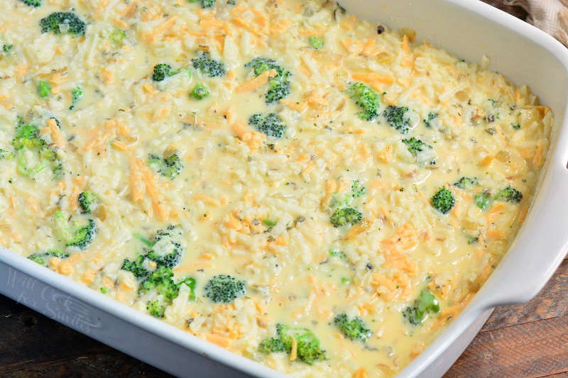 add egg mixture to hash brown mixture in a baking pan 