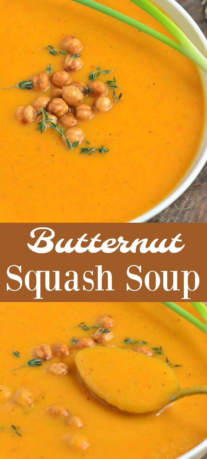 butternut squash soup collage