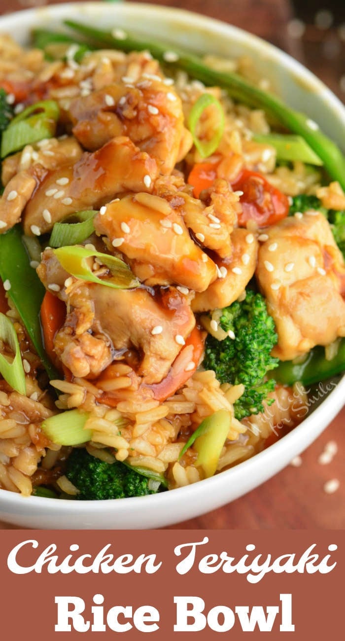 chicken teriyaki in a bowl 