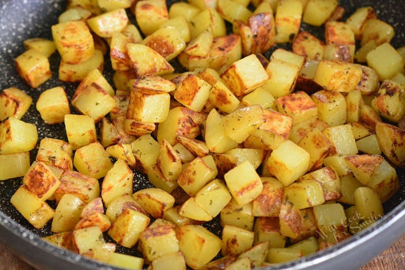 home fries in a pan