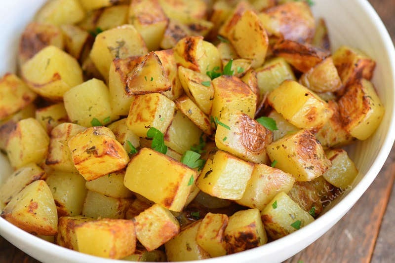 home fries recipe in a bowl 