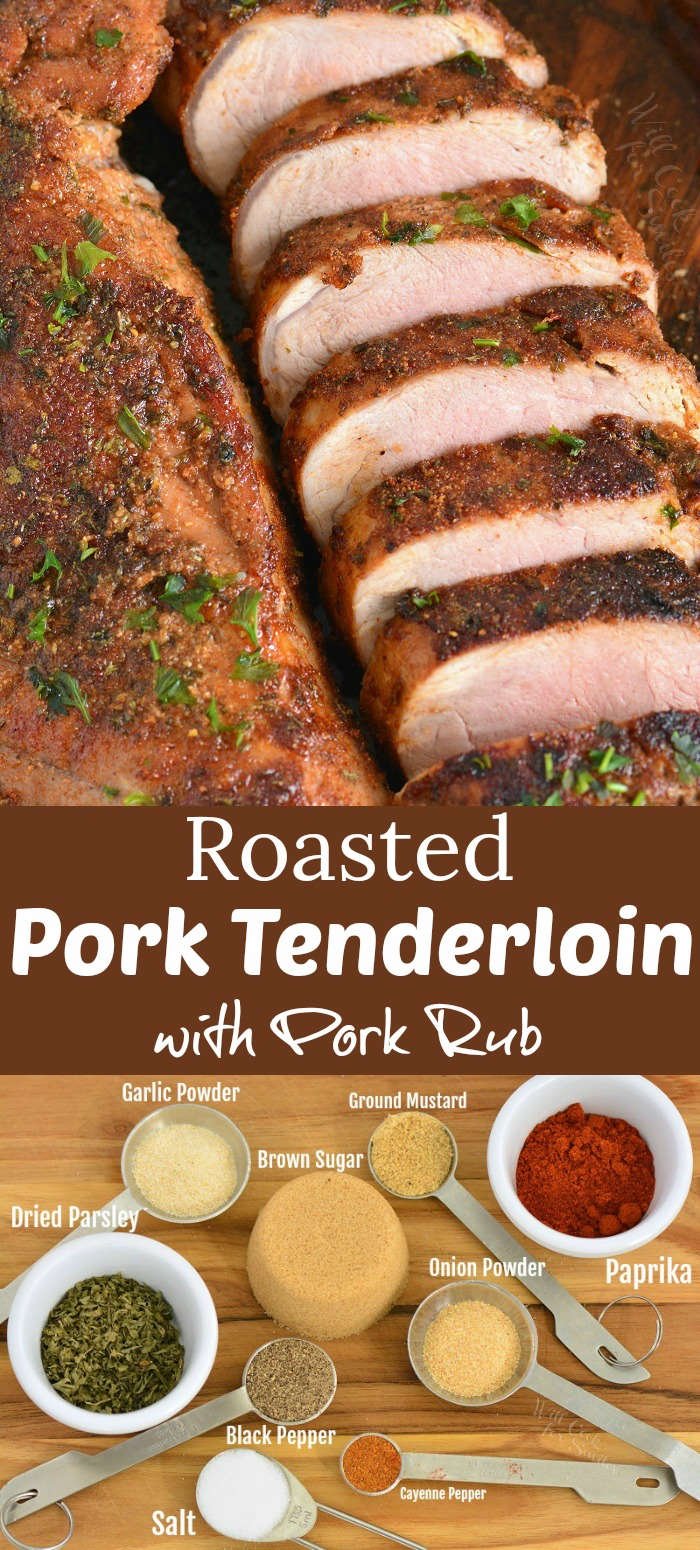 roasted pork tenderloin collage