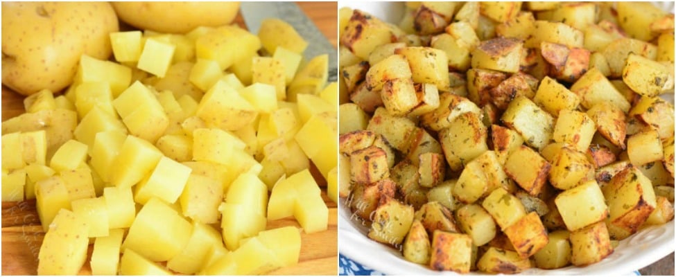 parboiled potatoes and cooked potatoes 