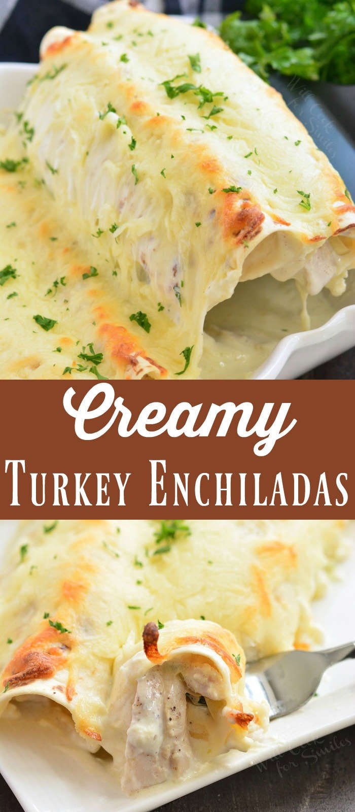 turkey enchiladas collage
