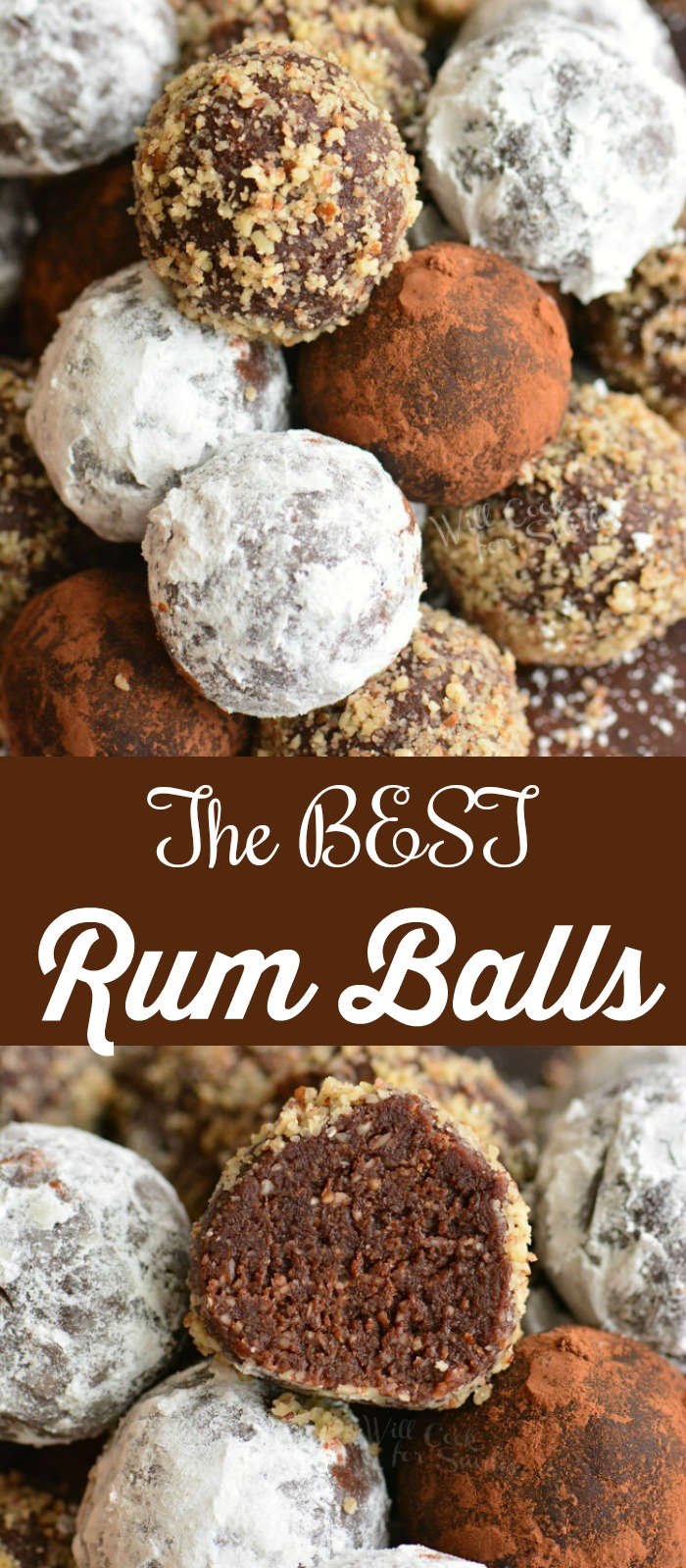 rum balls collage