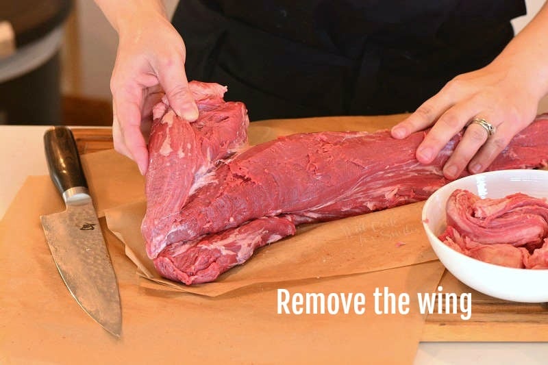 remove the wing to cut into steaks