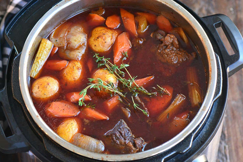 cooked pot roast in the instant pot 