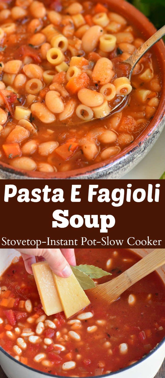 pasta e fagioli soup collage