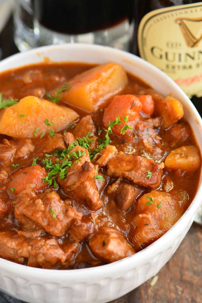 Irish stew in a bowl