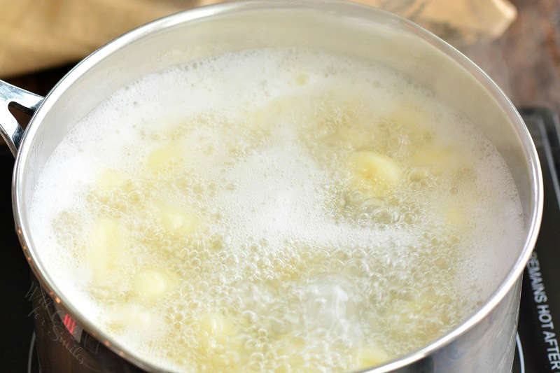 gnocchi boiling in pot of water