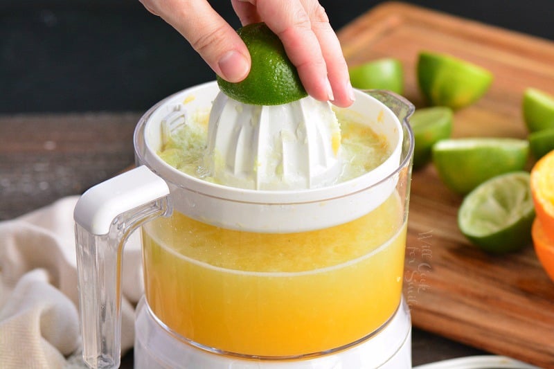 squeezing lime juice