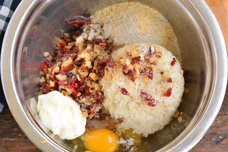 ingredients gathered together in a mixing bowl