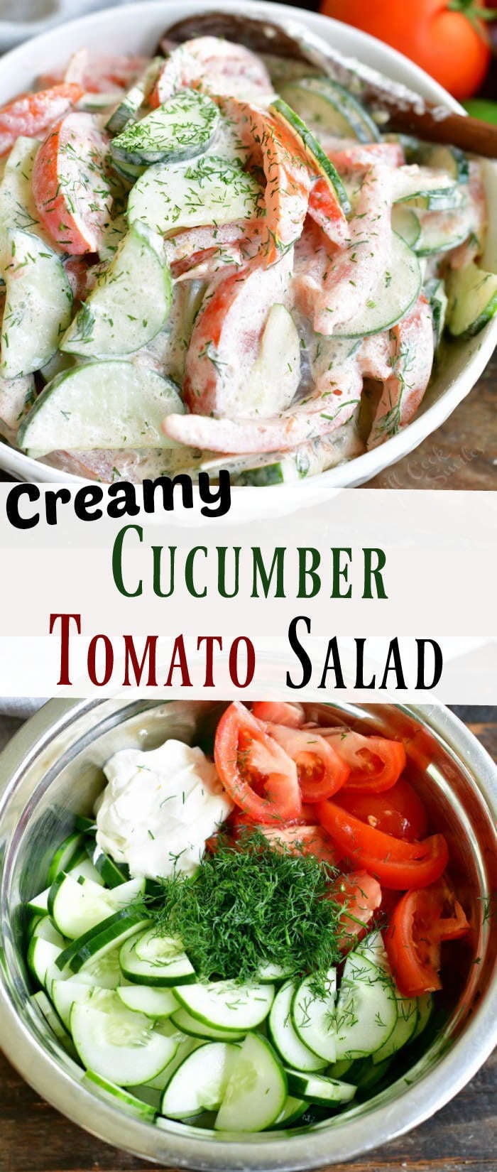 Creamy Cucumber Tomato Salad Easy Tomato Salad With 4 Ingredients