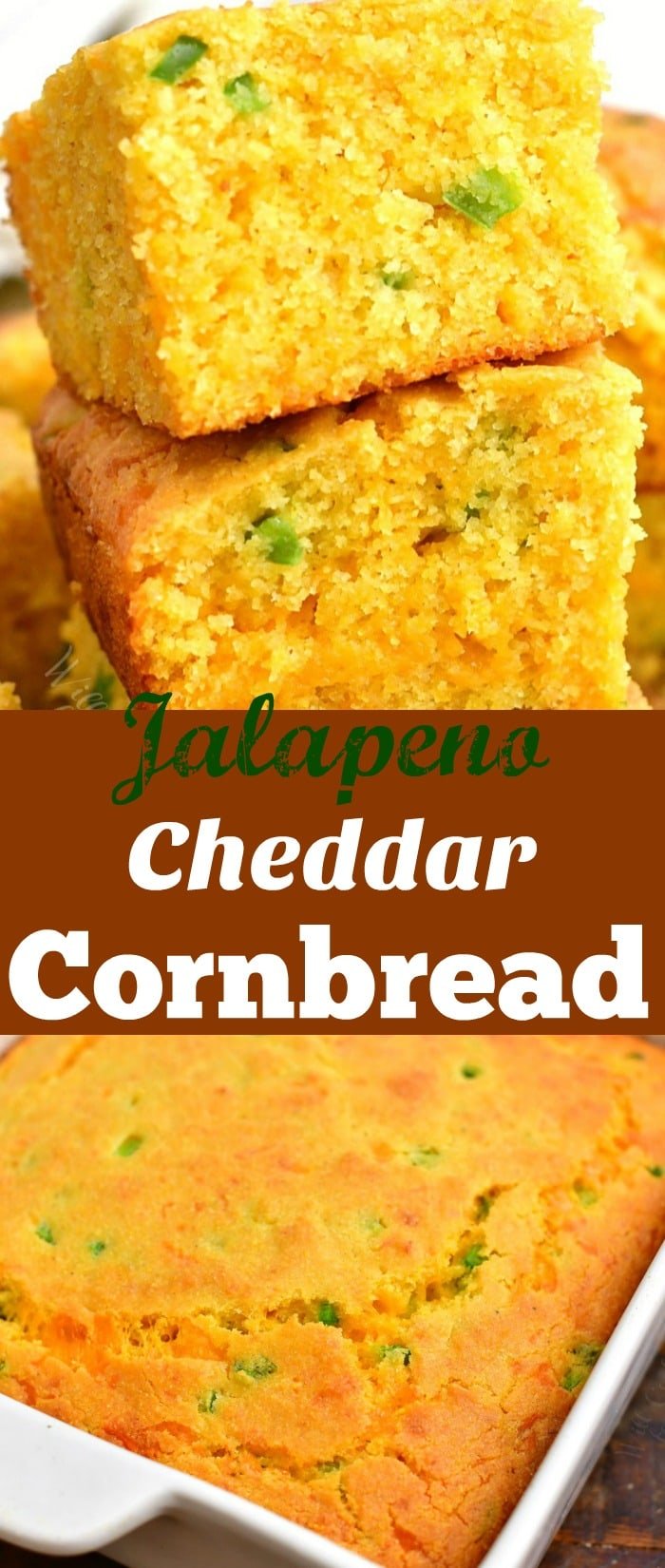 titled photo collage - Jalapeno Cheddar Cornbread